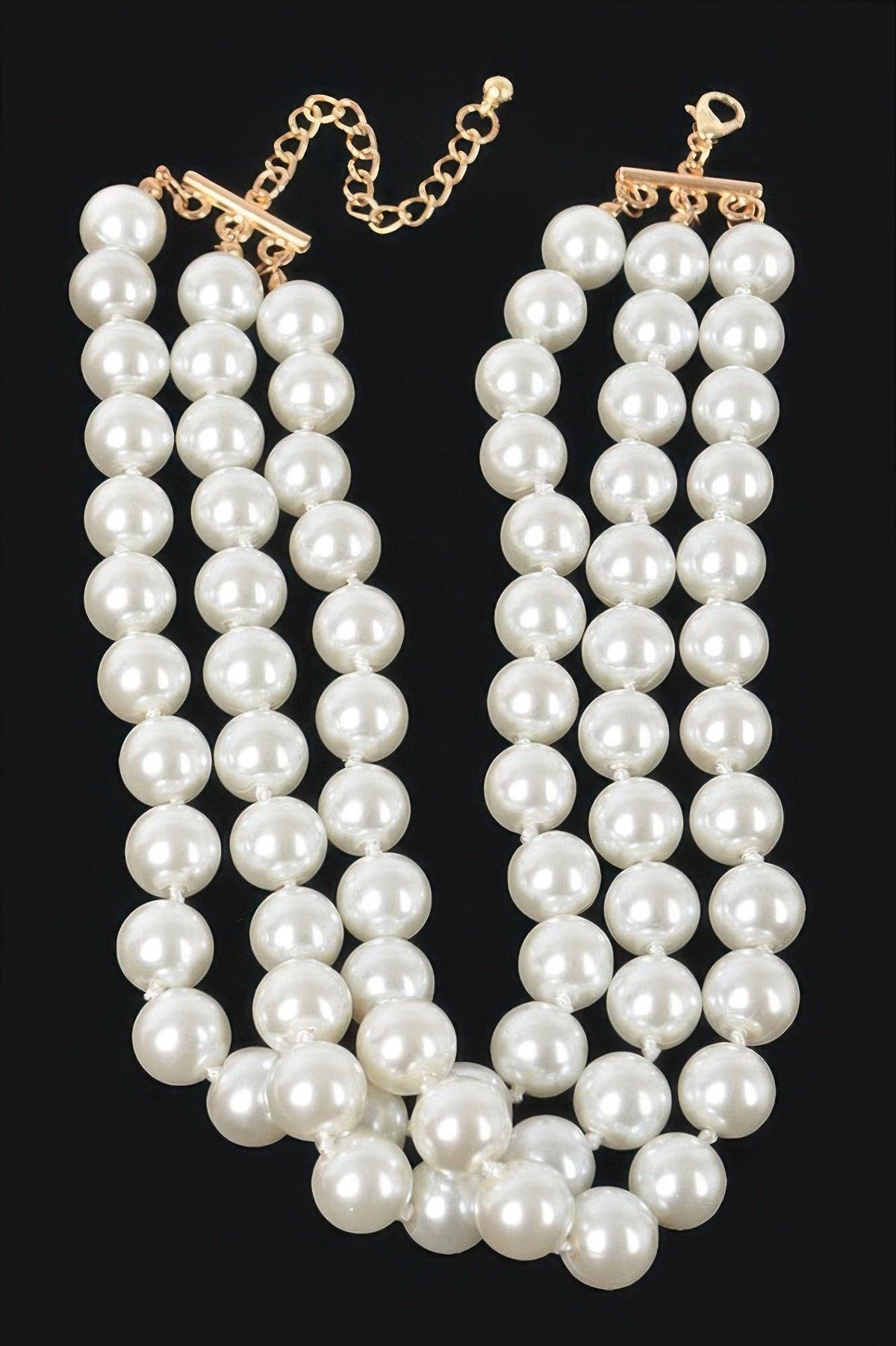SUTTON PLACE Faux Pearl Necklace & Earring Set: BYMANYC ® New York: Ivory