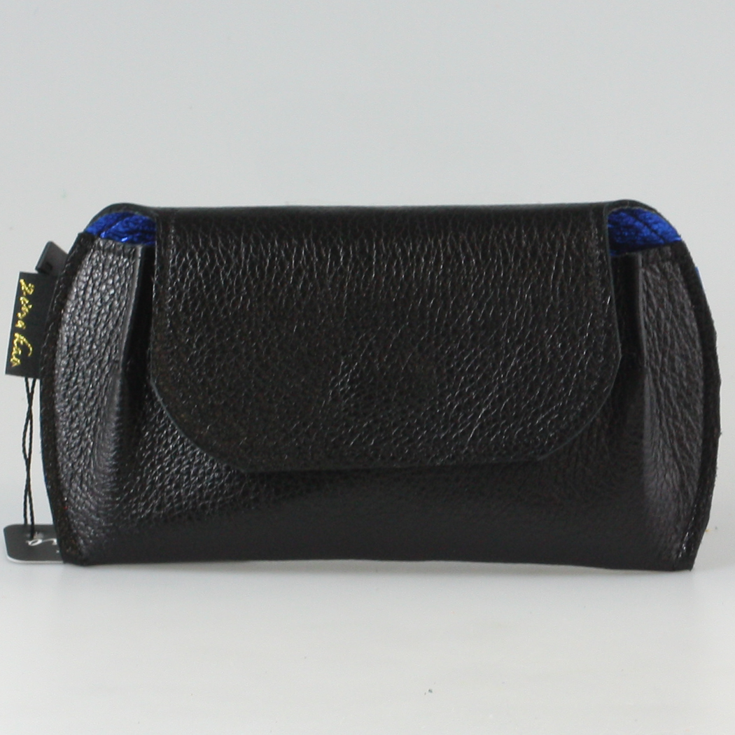 The Marla Sunglass Case: Metallic Leather!: Sapphire