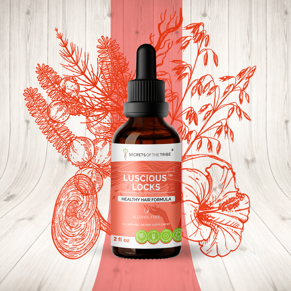 Luscious Locks. Healthy Hair Formula: 2 FL OZ / Alcohol-FREE