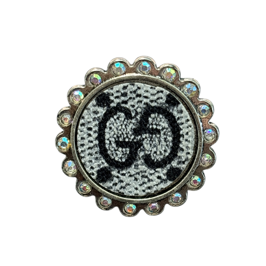 Silver AB Rhinestone Rings: 22mm