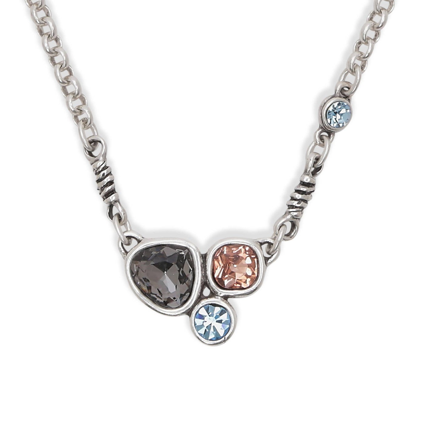 Handmade Multicolor Pewter Necklace - 4020