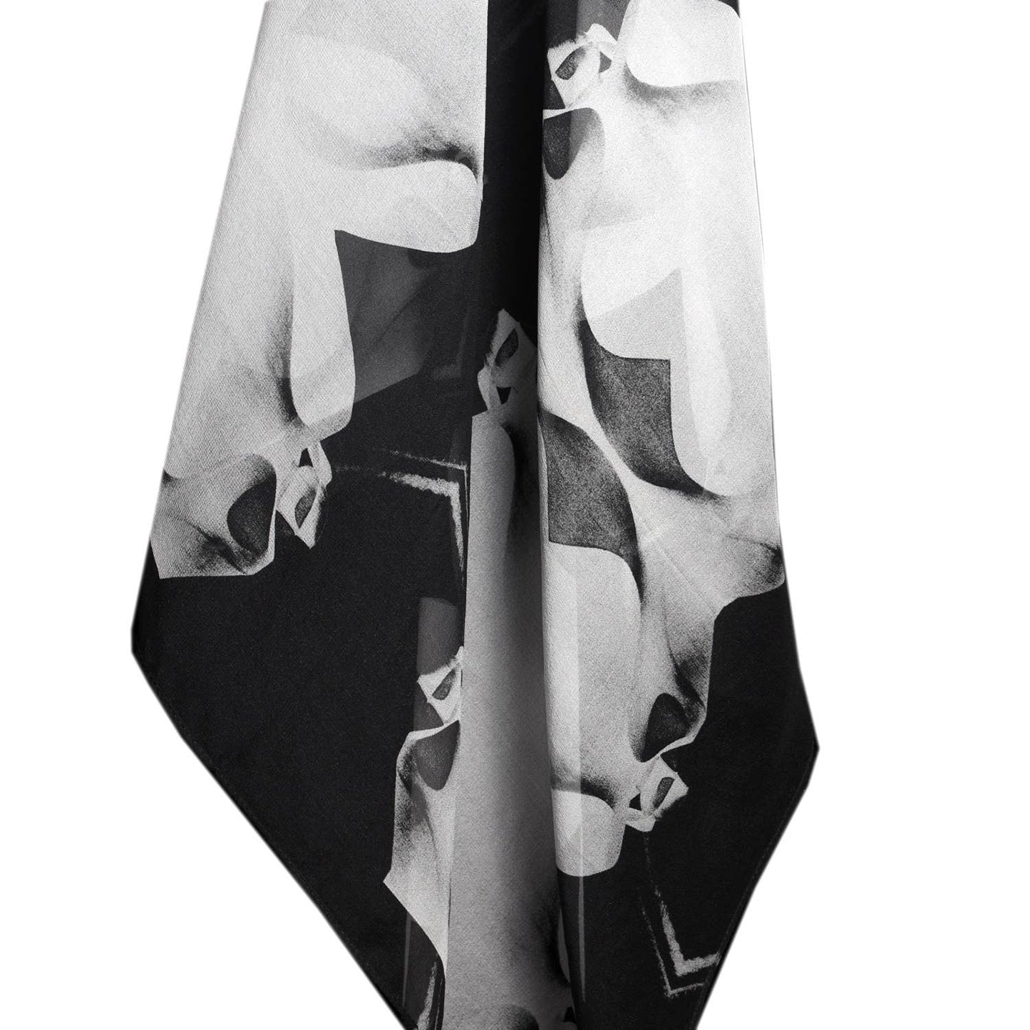 Silk 26 Inch Square Scarf - Gaudi - Black and White