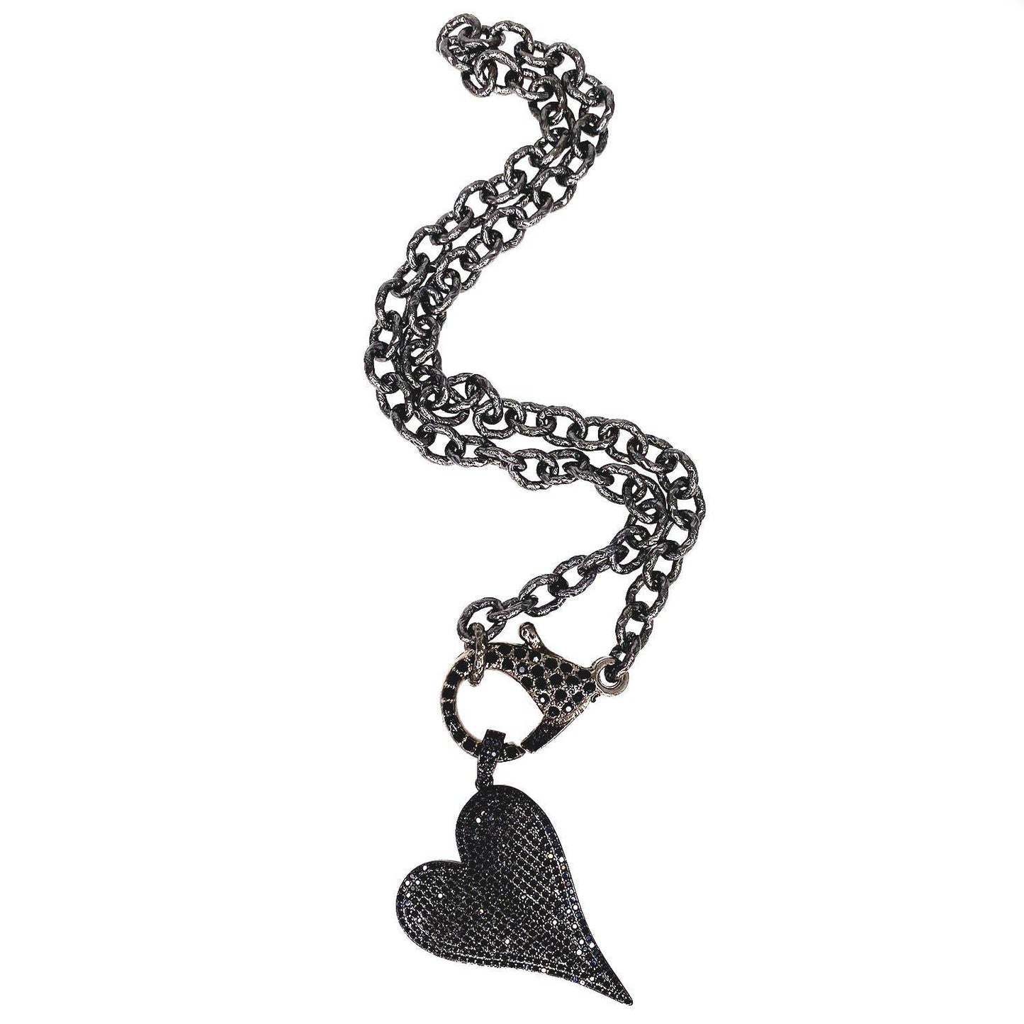 Magnificent Slanted Heart Charm: Gold