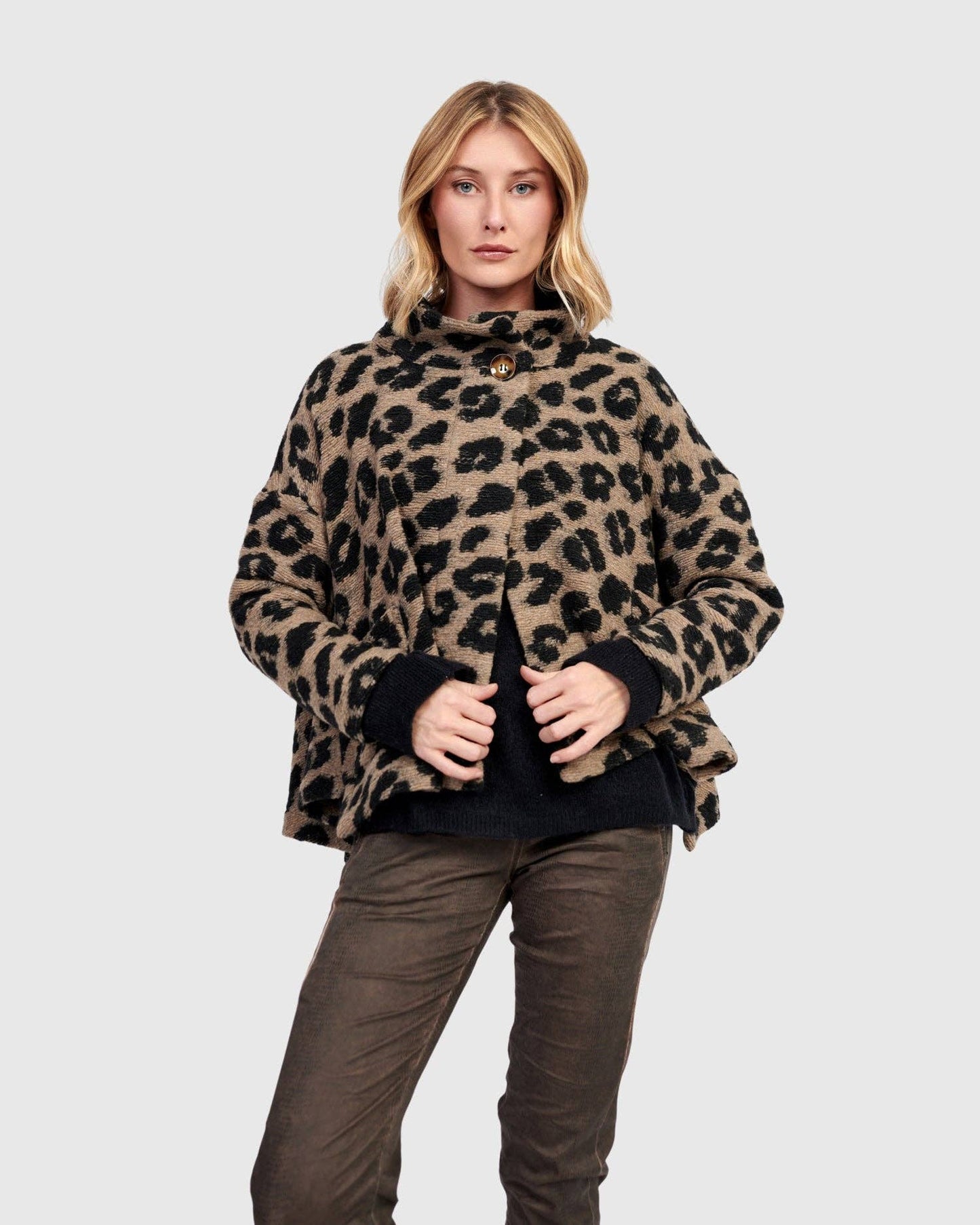 Nyx Cozy Cape Jacket, Leopard: Leopard / S (US 8-12)