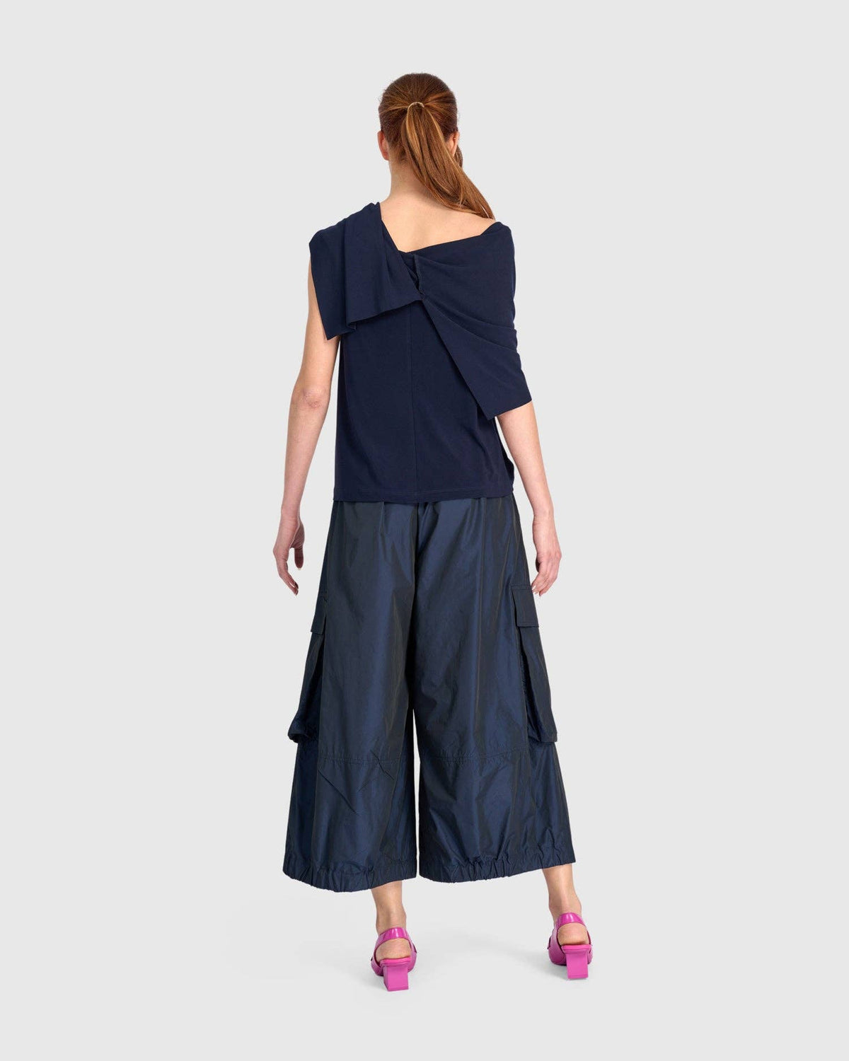 Swish Wide Cargo Pants, Ink: NAVY / 3 (US 10-12)