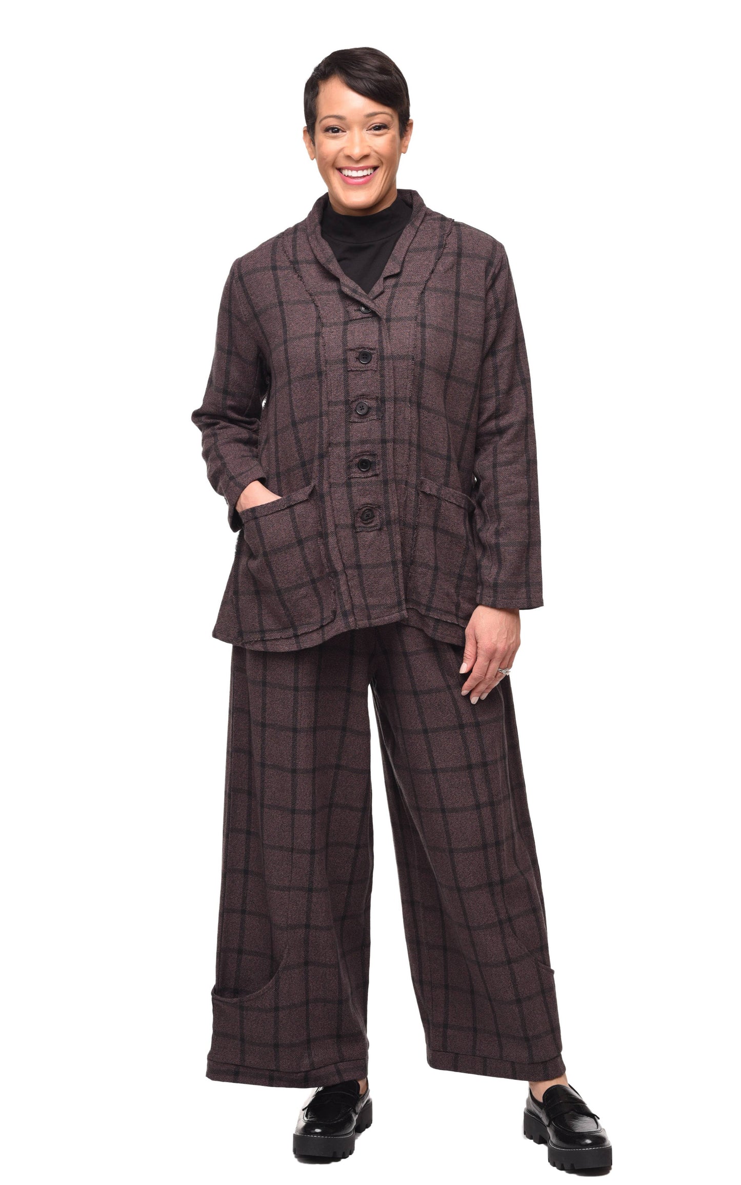 CV1145 Maren Jacket in Liverpool Flannel: L