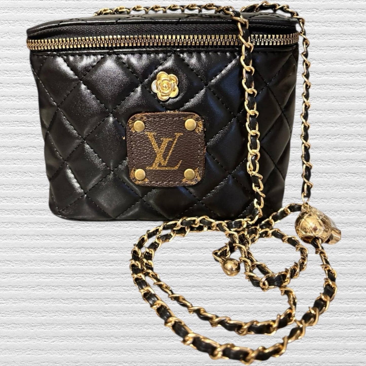 The Azure Quilted Square Crossbody