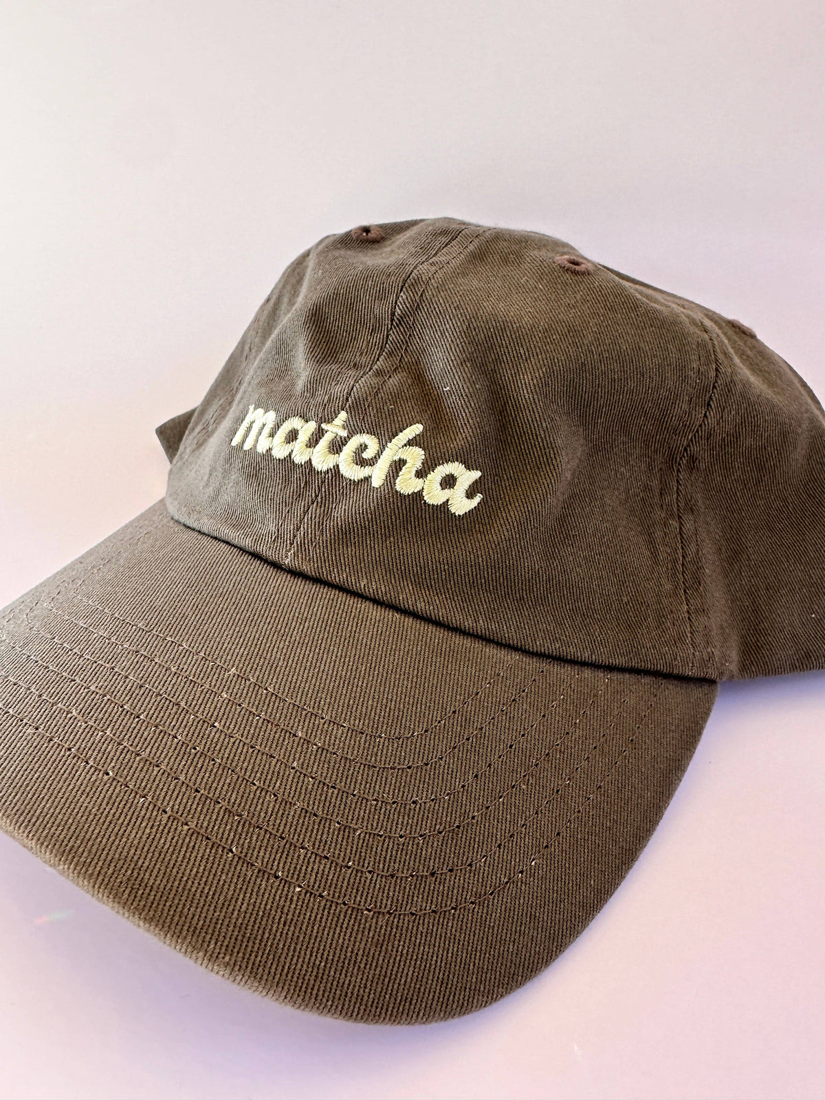Matcha Embroidered Dad Hat