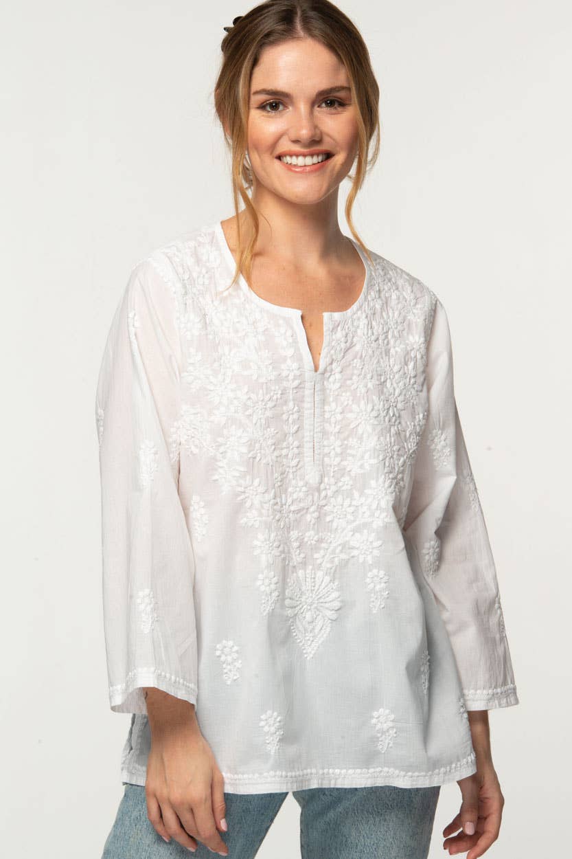 Tara Embroidered Tunic - Sevya Handmade