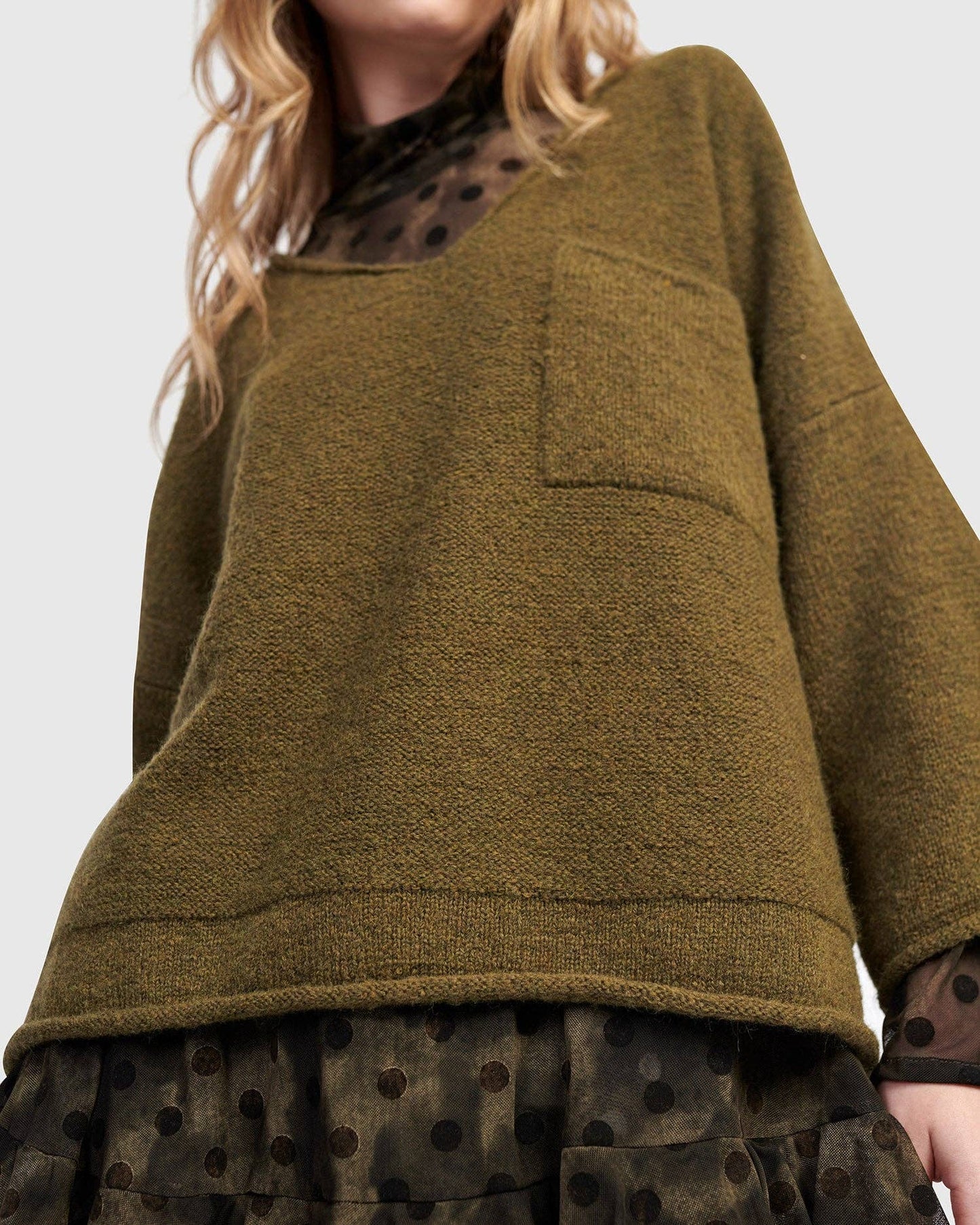 Basis Pullover Sweater, Khaki: Khaki / M (US 12-14)