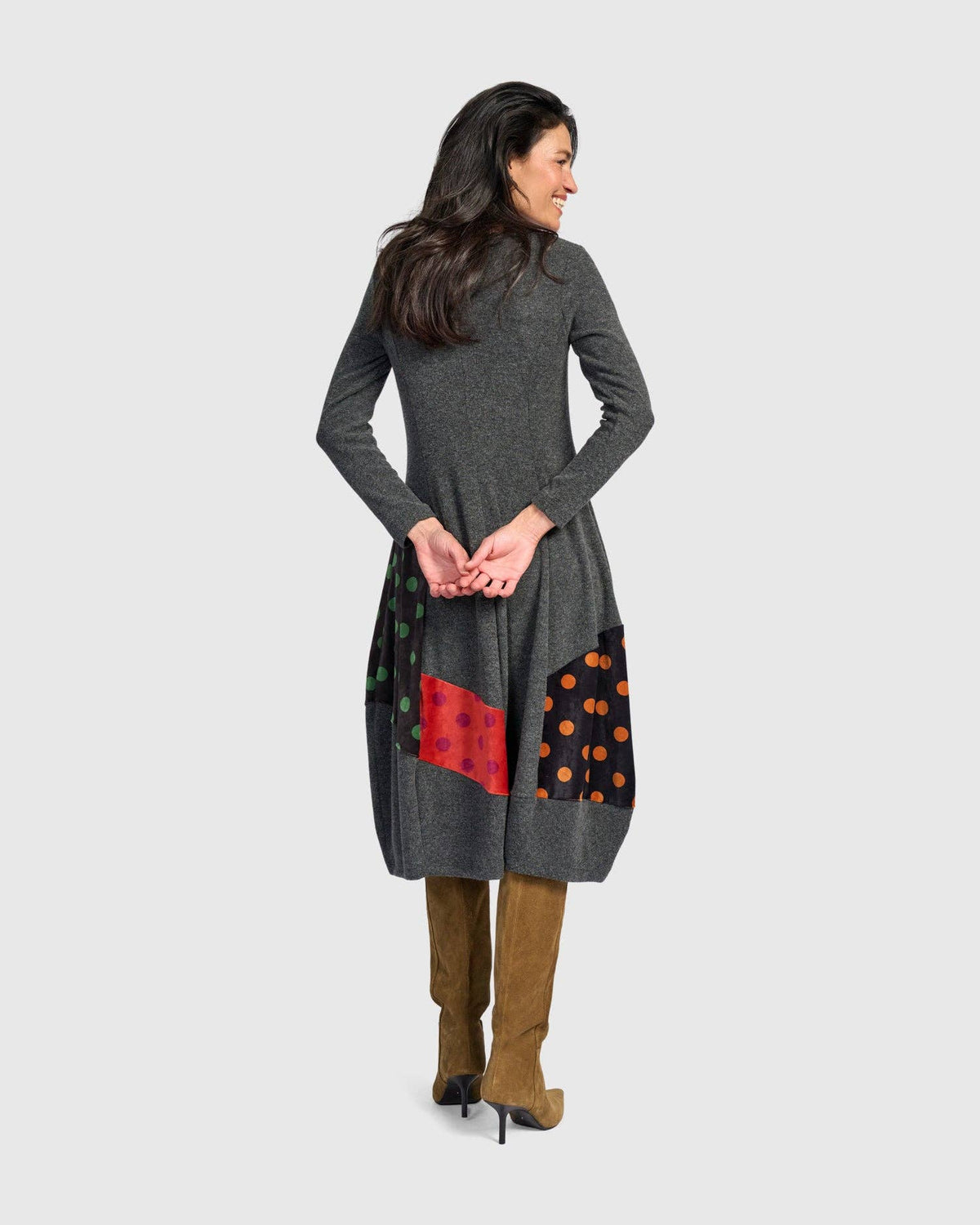 Moxie Cocoon Dress, Carbon/Dots: MIX / 2 (US 8-10)