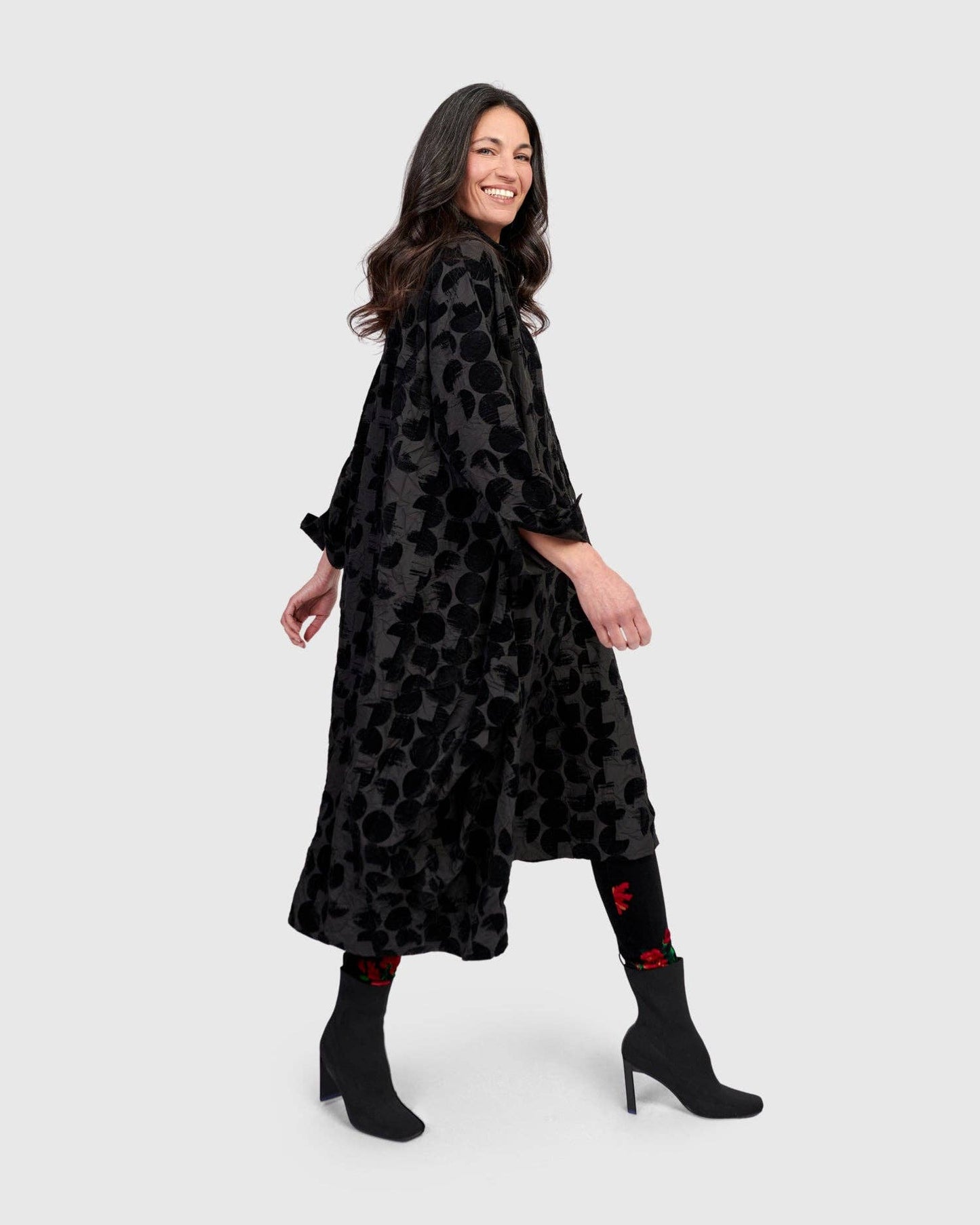 Odessa Draped Shirtdress, Crescent: Crescent / M (US 12-14)