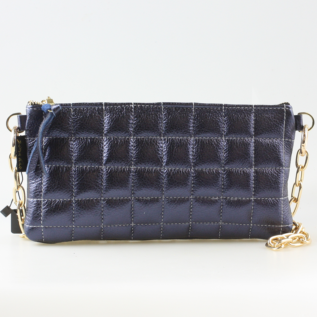 The QUILTED Sophia: Mango / Chain Shoulder Strap