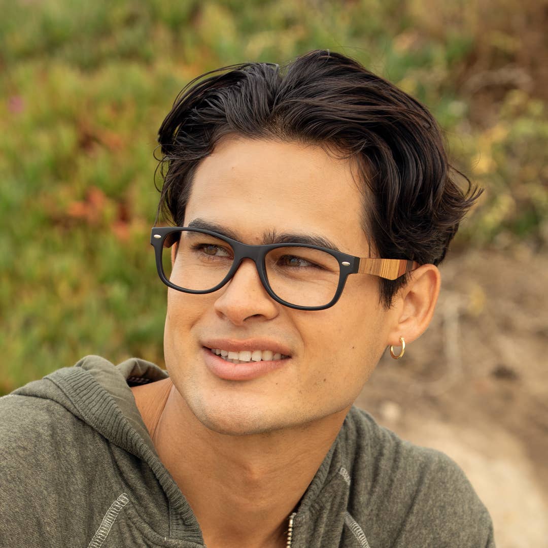 BP20211 - River - Matte Onyx / Multi Wood /Blue Light Filter: 2.50