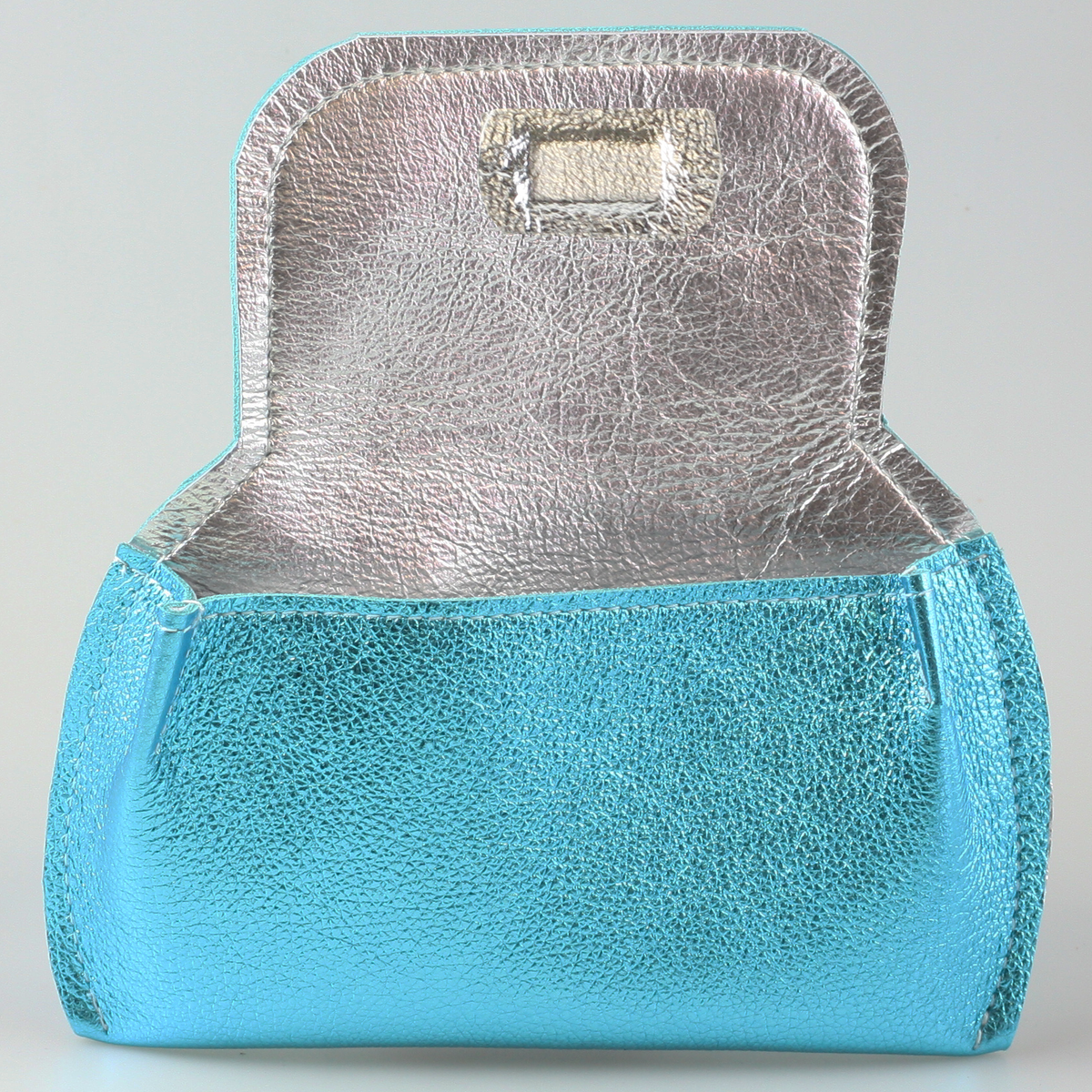 The Marla Sunglass Case: Metallic Leather!: Sapphire