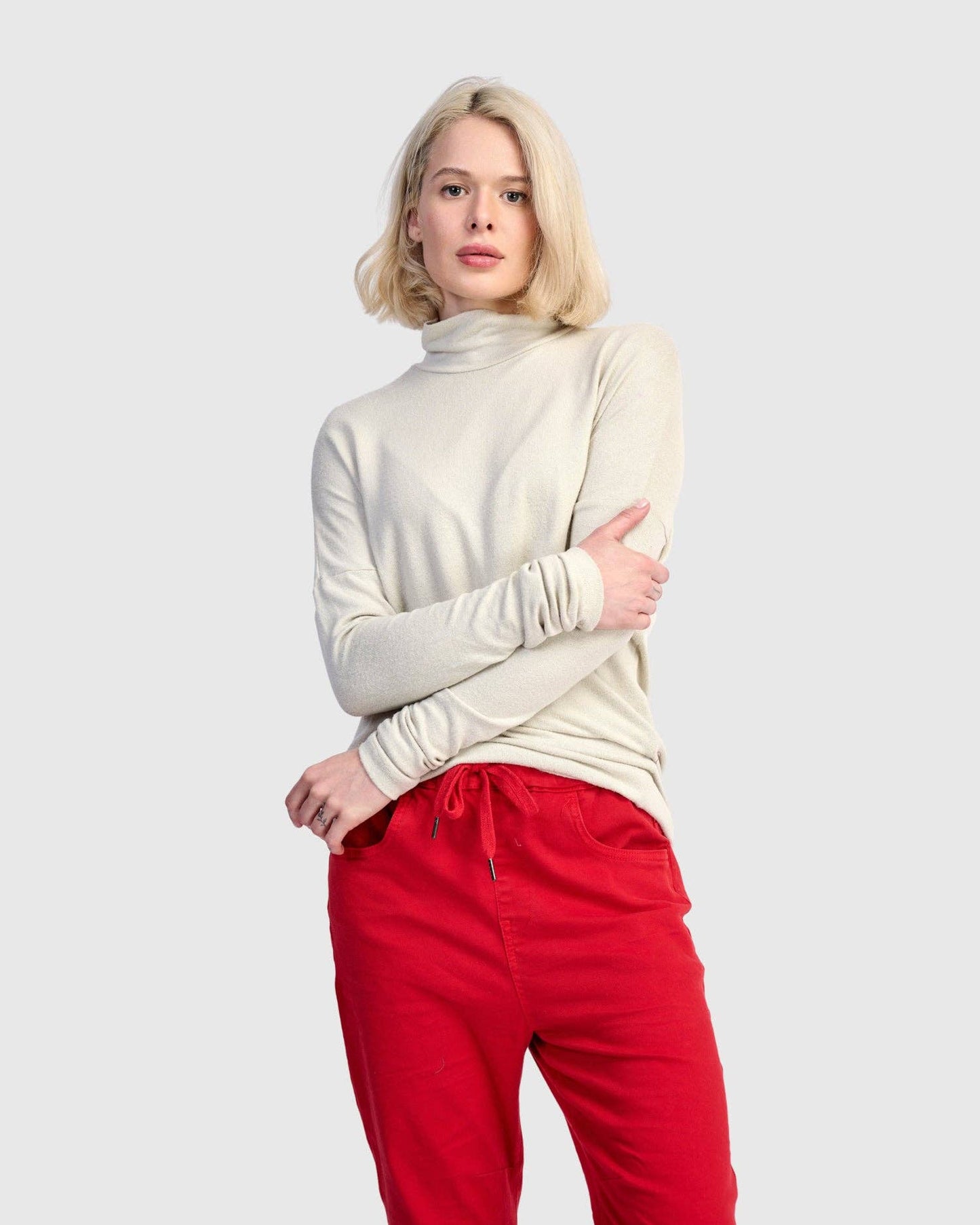Soft Knit Turtleneck, Cream: Cream / 0 (US 4-6)