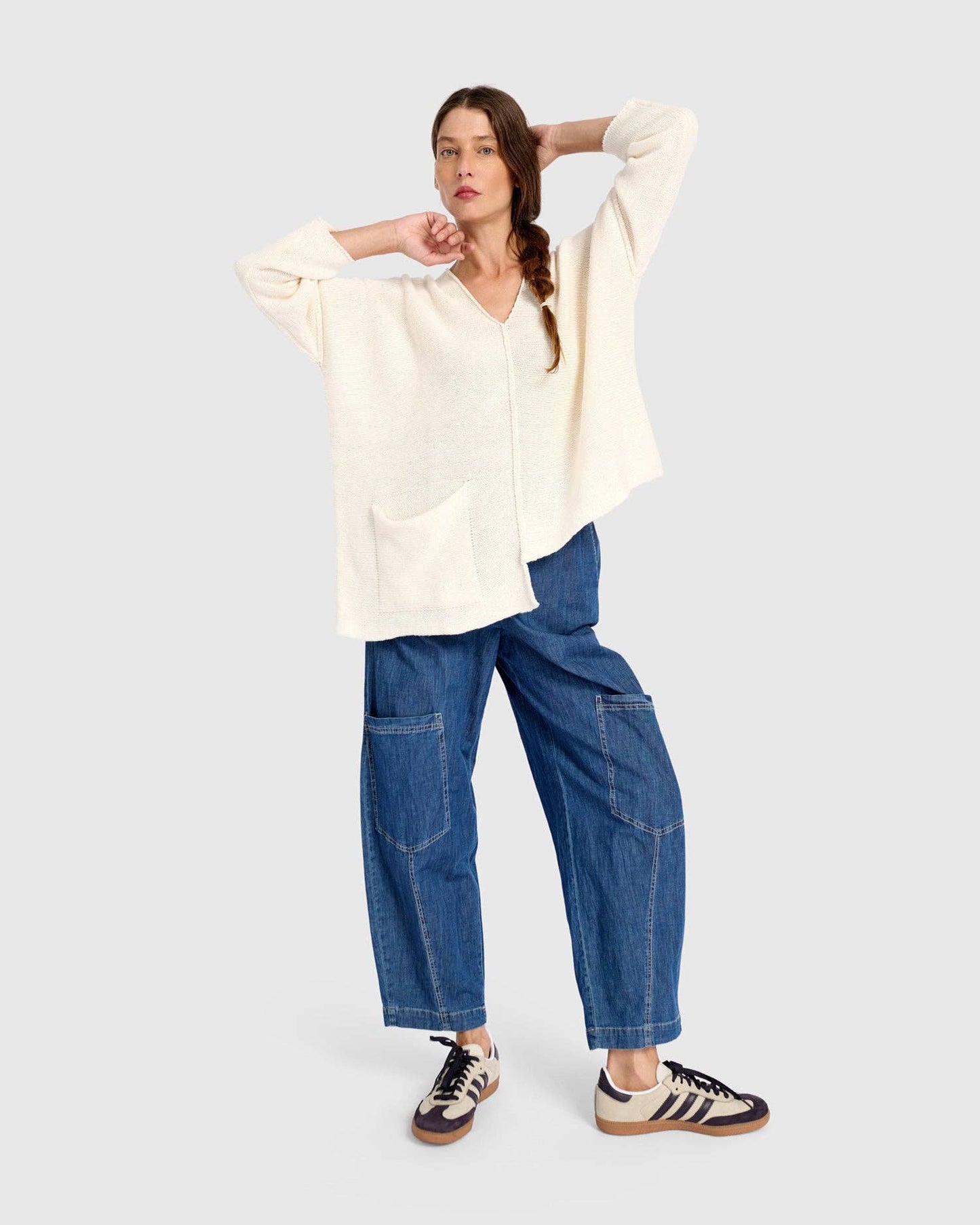 Bliss Slouchy Sweater, Cream: Cream / ONE SIZE