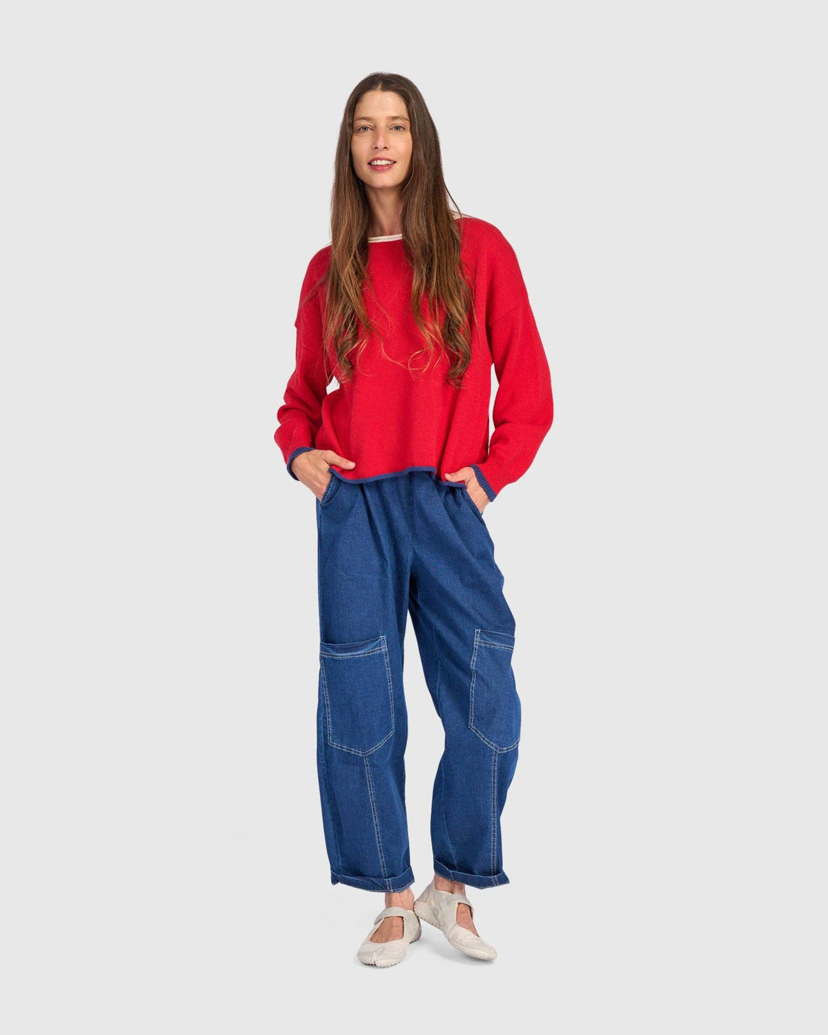Pip Rollneck Pullover, Red: Red / ONE SIZE