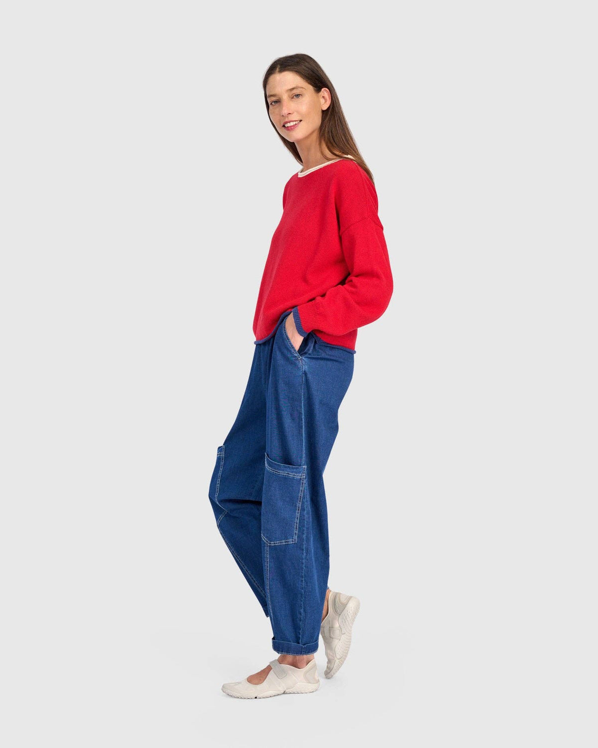 Pip Rollneck Pullover, Red: Red / ONE SIZE