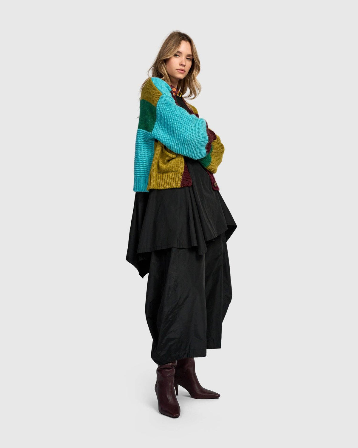 Carnival Chunky Cardigan, Primary Mix: Wine / S (US 8-12)