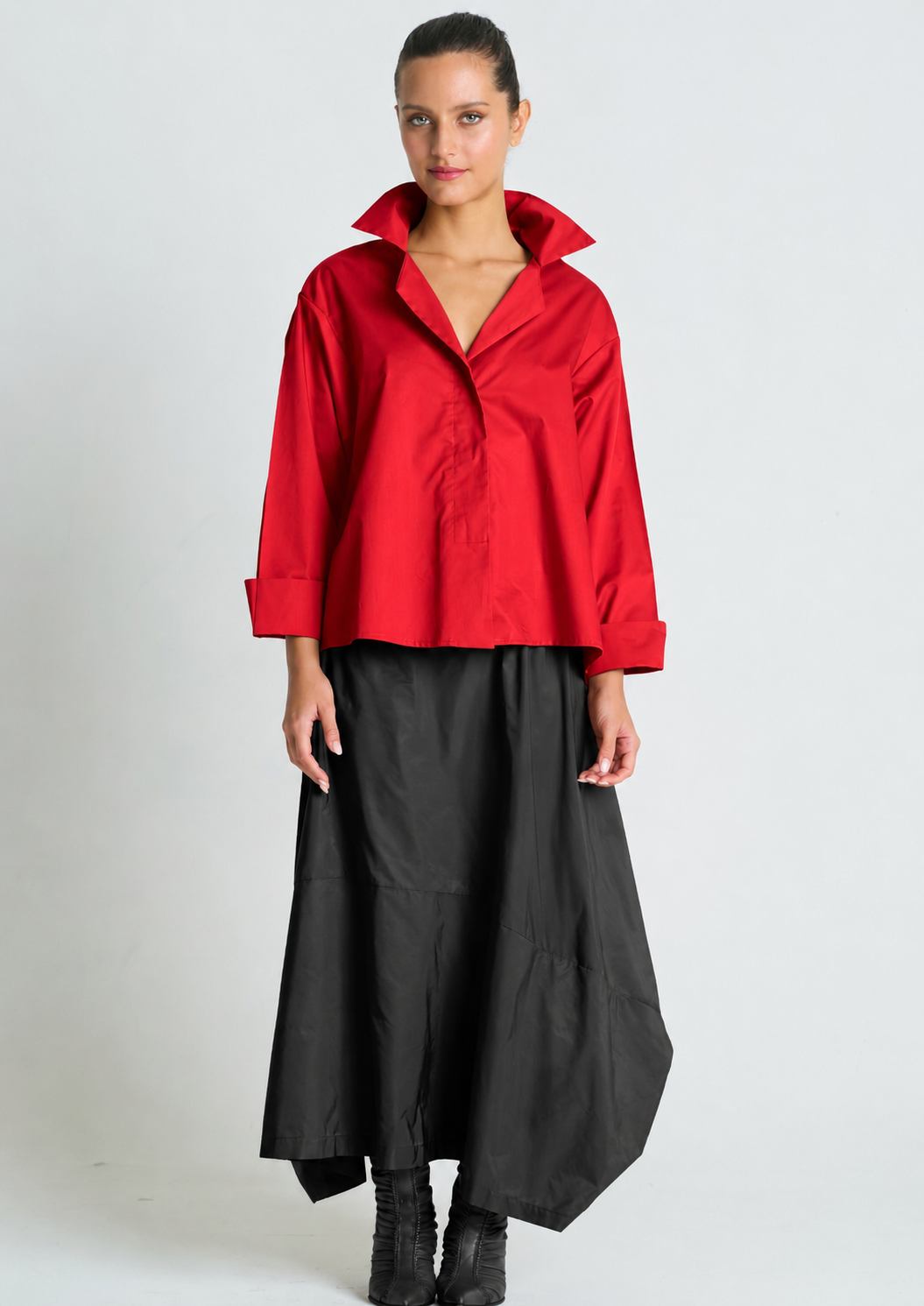 Cotton Mini Man Shirt - Cherry: 1