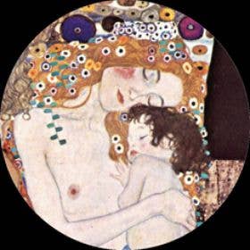 Klimt Mother and Child Purse Handbag Magnification Mirror