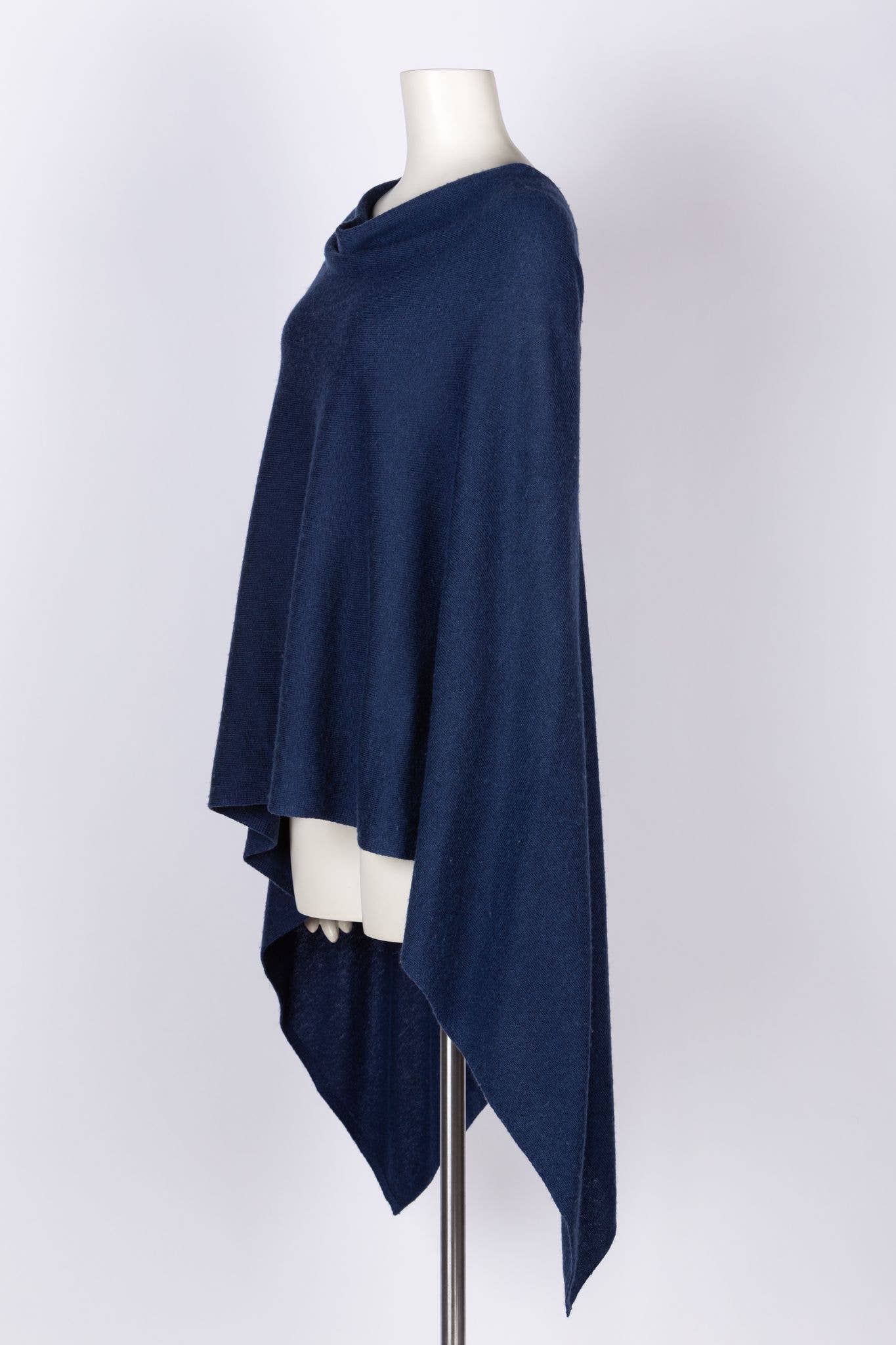 Cashmere Poncho Navy