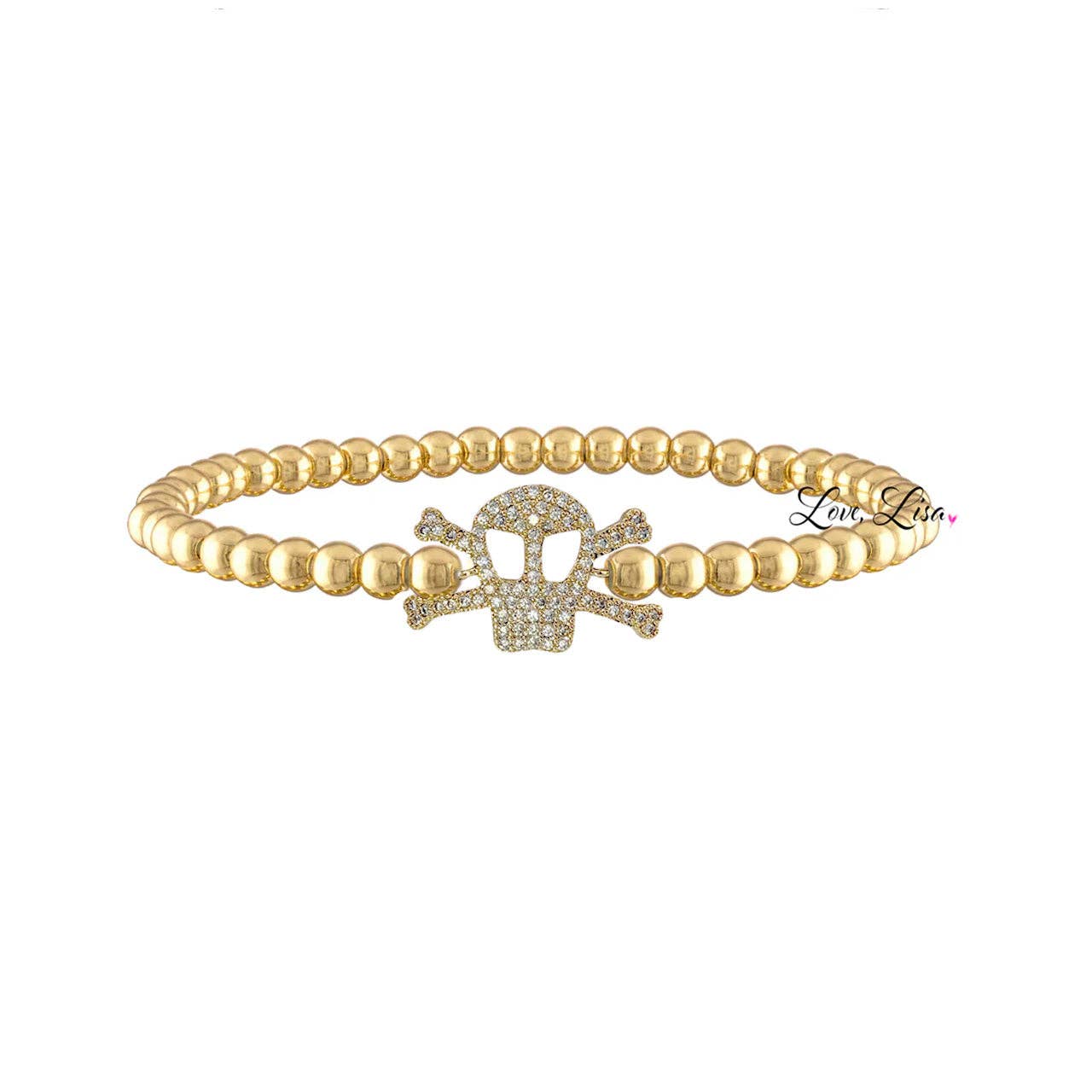 Ziggy Skull Bracelet: Gold