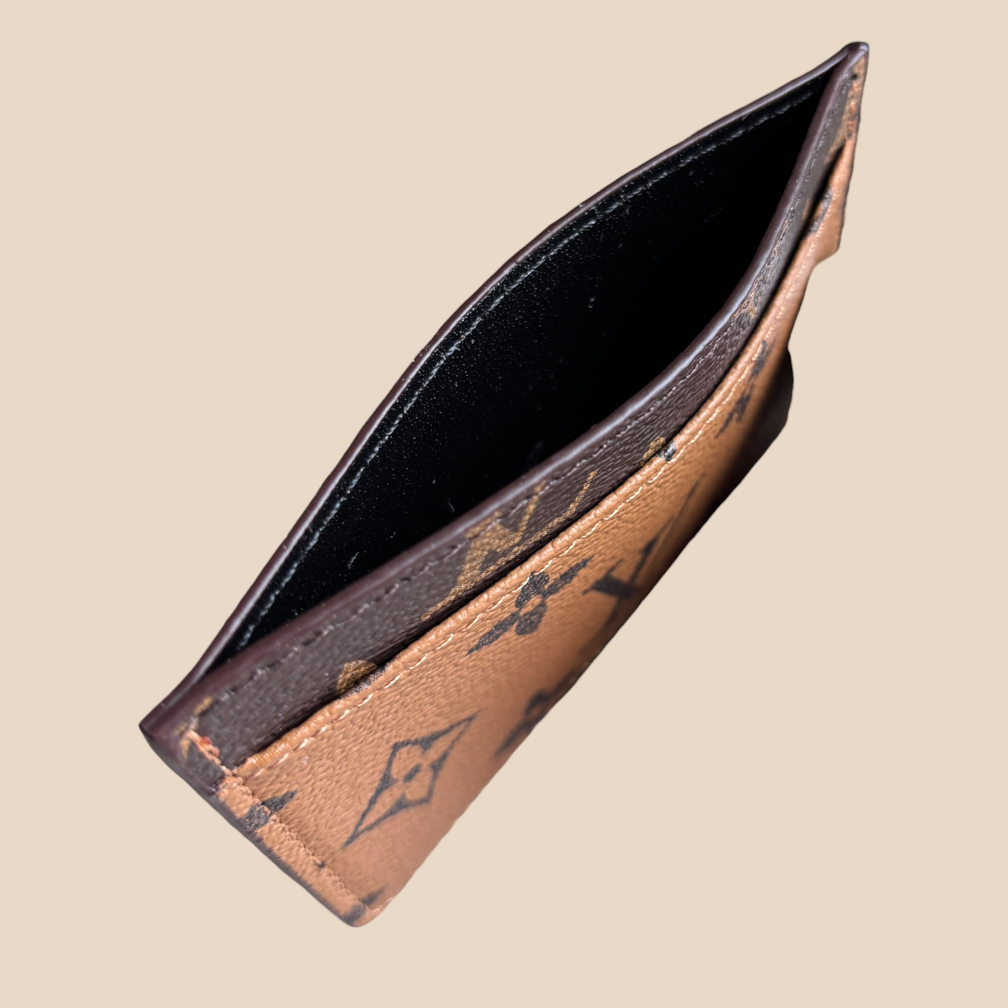 Tan Credit Card Holder (2 Sided)