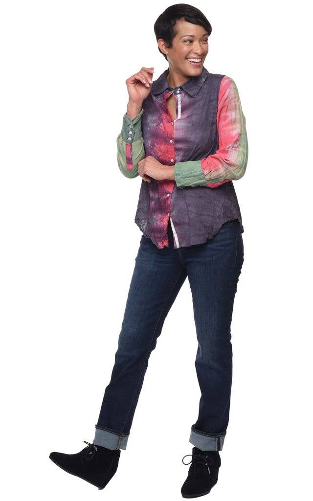 CV1087 Gretchen Button Down in Bali*: M