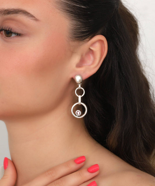 Antique Silver Earrings….8693400883421: Silver / Antique Silver Plated Zinc / Crystal Glass Stone
