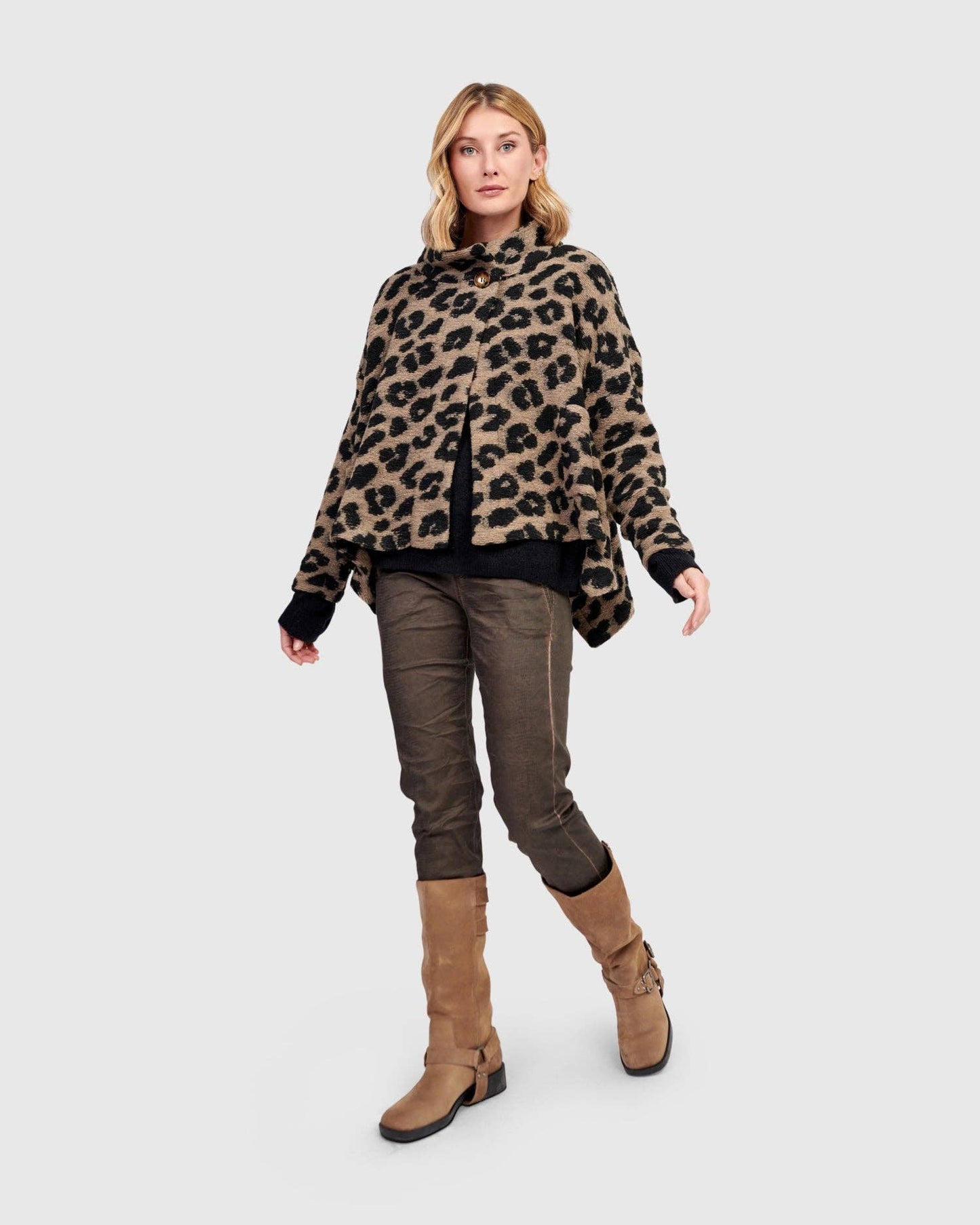Nyx Cozy Cape Jacket, Leopard: Leopard / S (US 8-12)