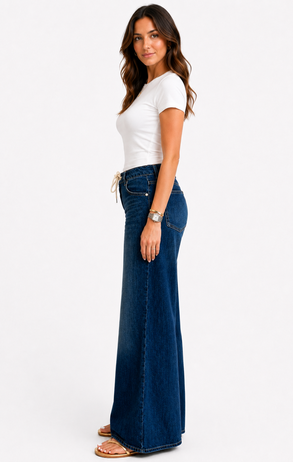 32" Baggy Wide Leg Jean w Drawstring in Adelaide: 8/29