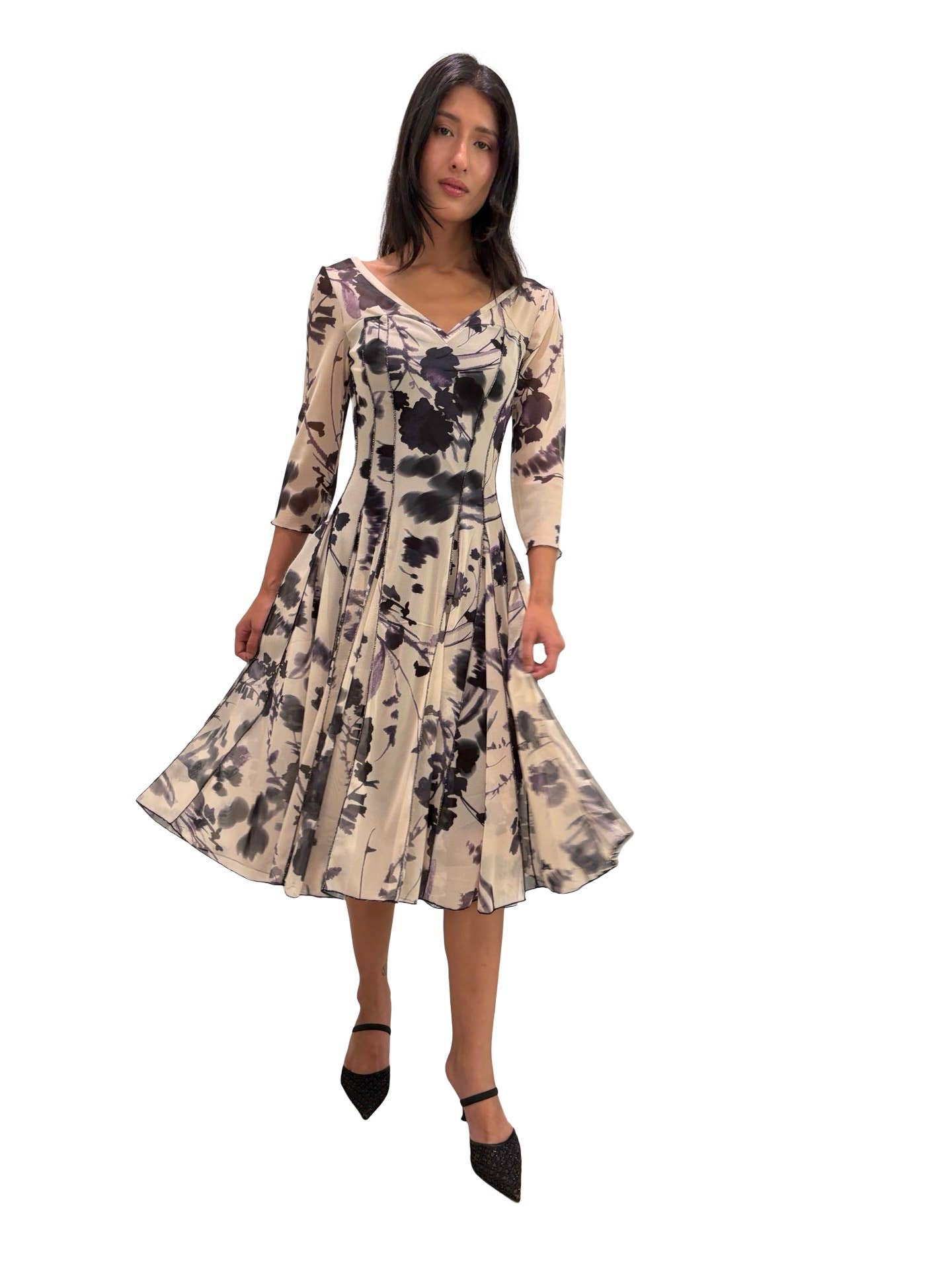 ADDISON  Fit and Flare 3/4 Sleeves Fit and flared Dress