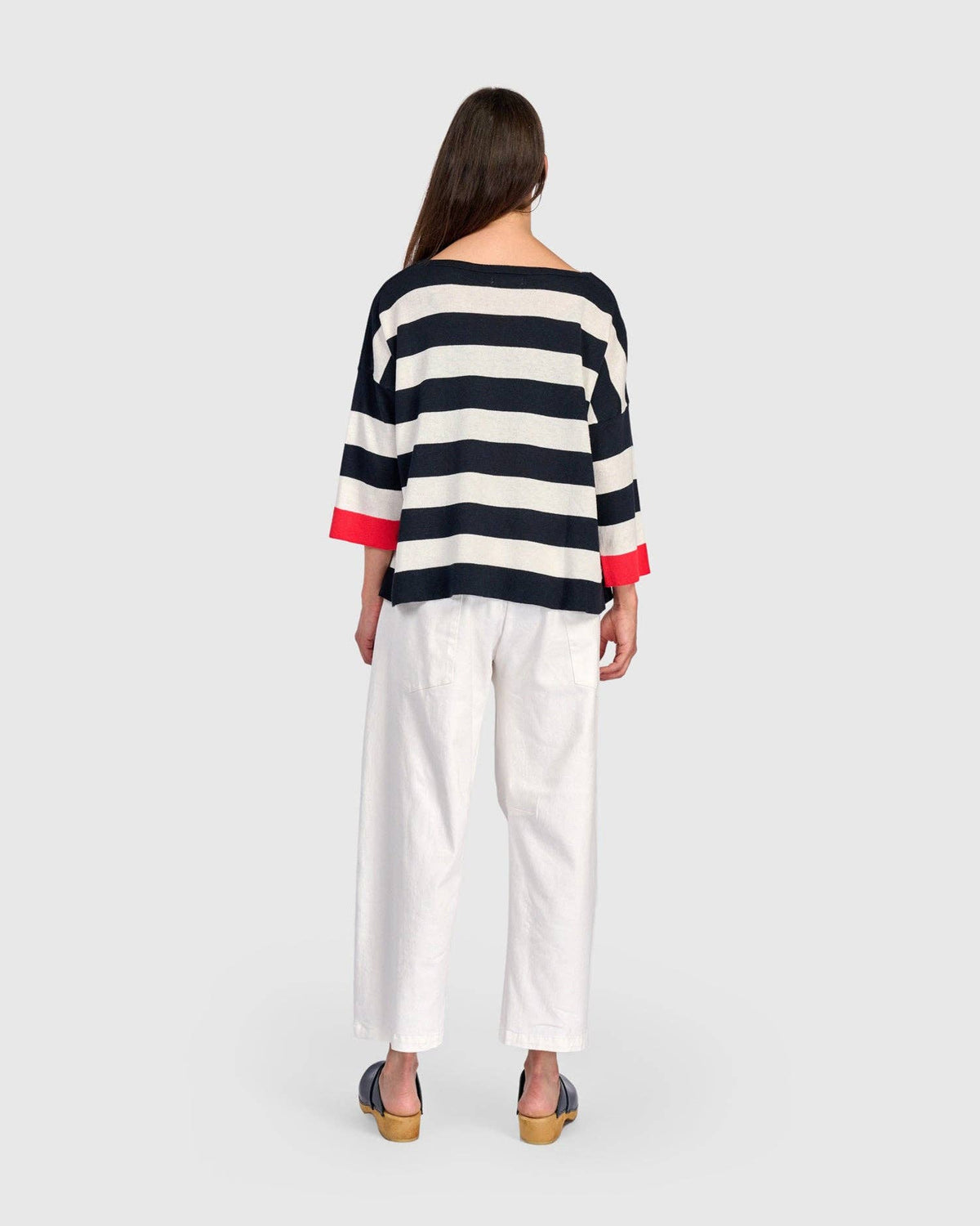 Jetty Striped Sweater, Red Trim: Red / ONE SIZE