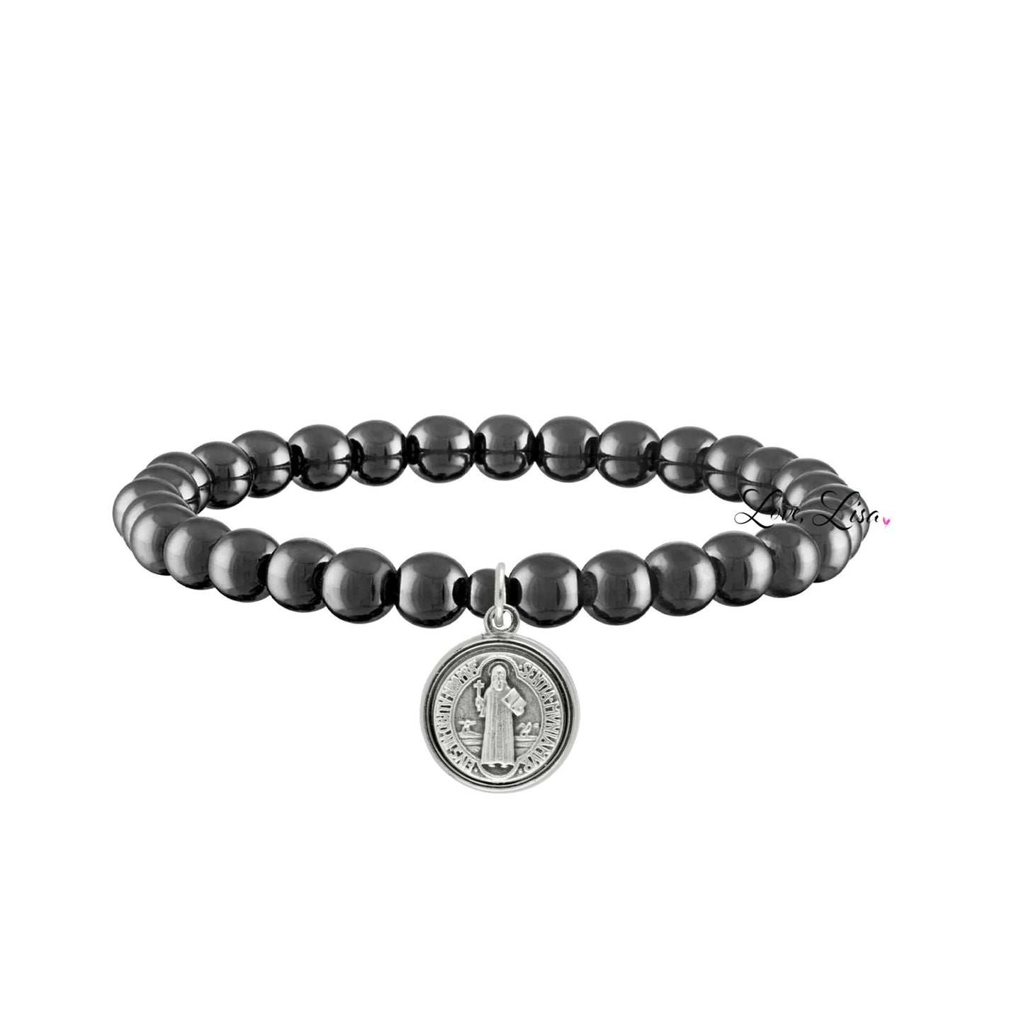 Catholic Medal Saint Stretch Bracelets  & Prayer Cards: Yellow Gold / St. Michael