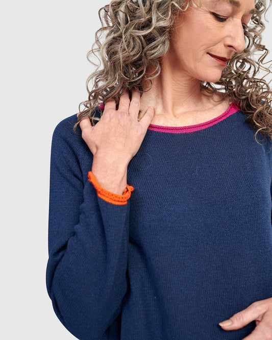 Gigi Sweater, Navy: NAVY / ONE SIZE