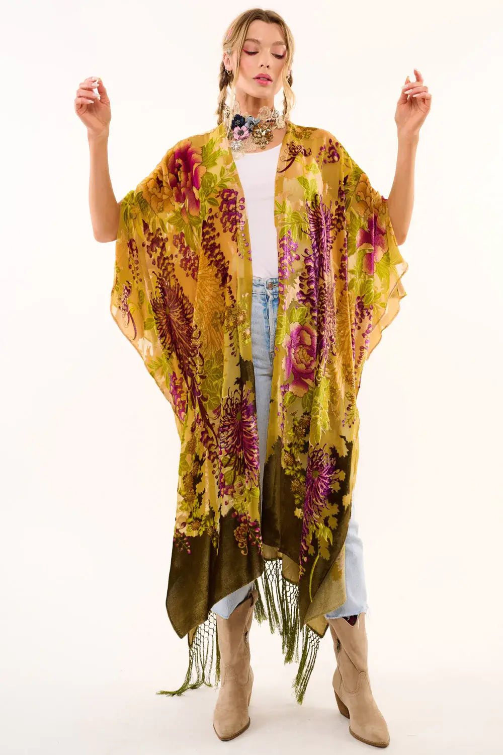 Forest Goddess Kimono: One Size / Forest Burnout