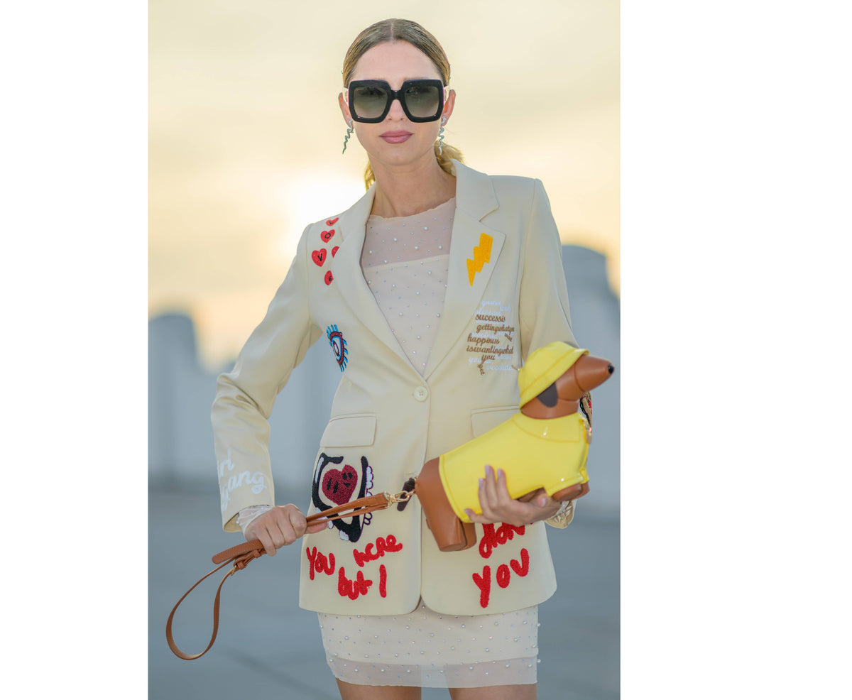Jack & Jill Blazer: Beige / S