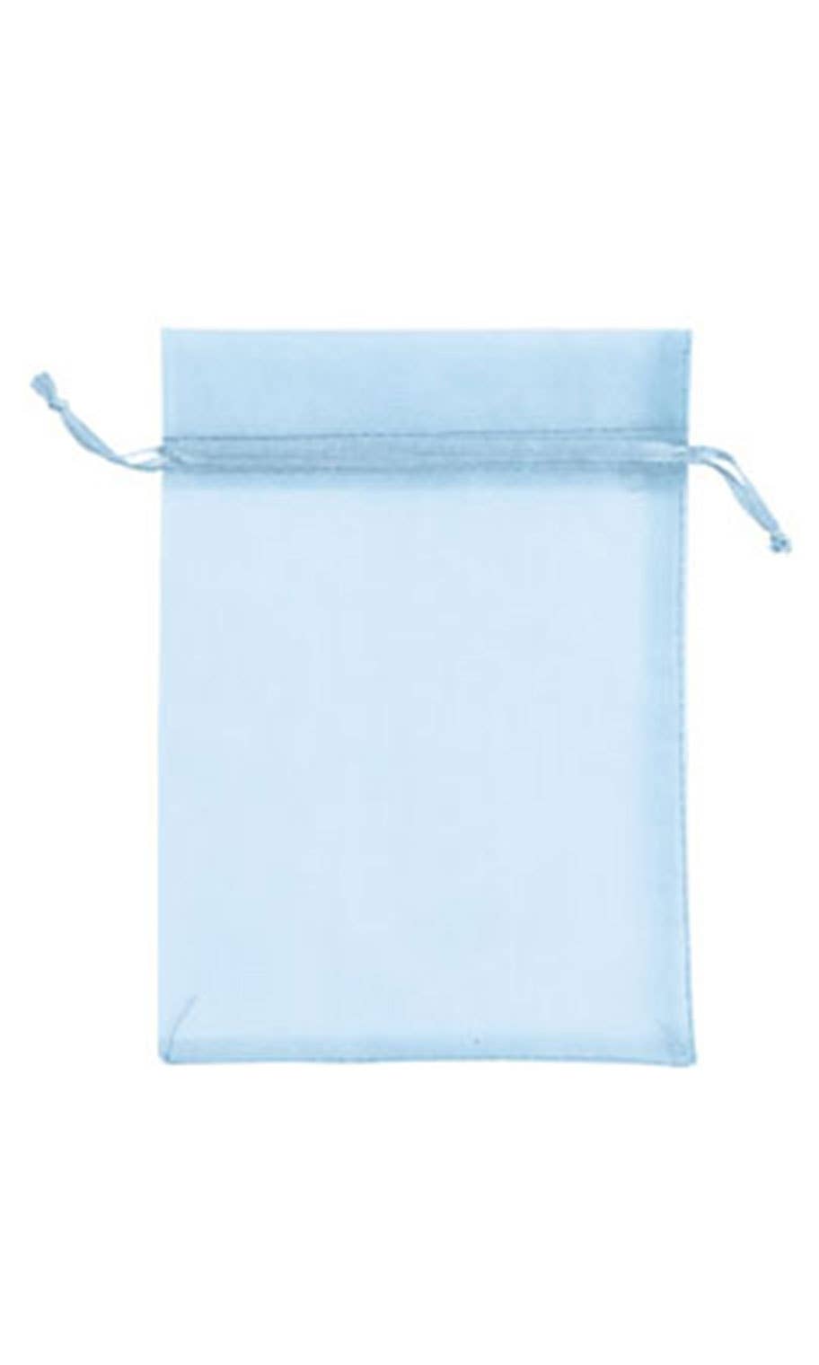 Organza Drawstring Pouch: Silver / Pack of 10 / 3" x 4"