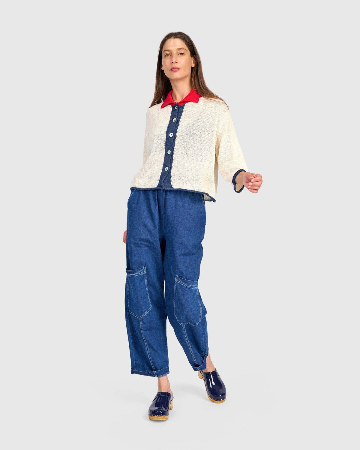 Coco Cardigan, Navy Mix: NAVY / ONE SIZE