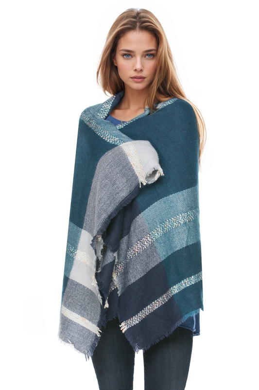 Blanket Winter Scarf Wrap in Plaid N Dipity Pattern
