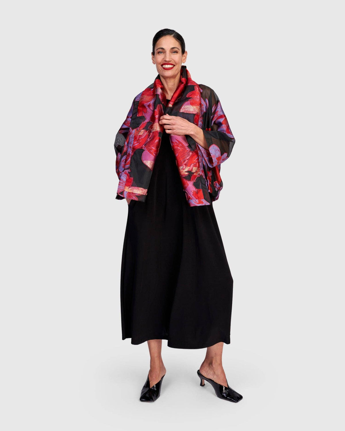 Toshi Cocktail Jacket, Red/Purple Floral: Tsarina / 2 (US 8-10)