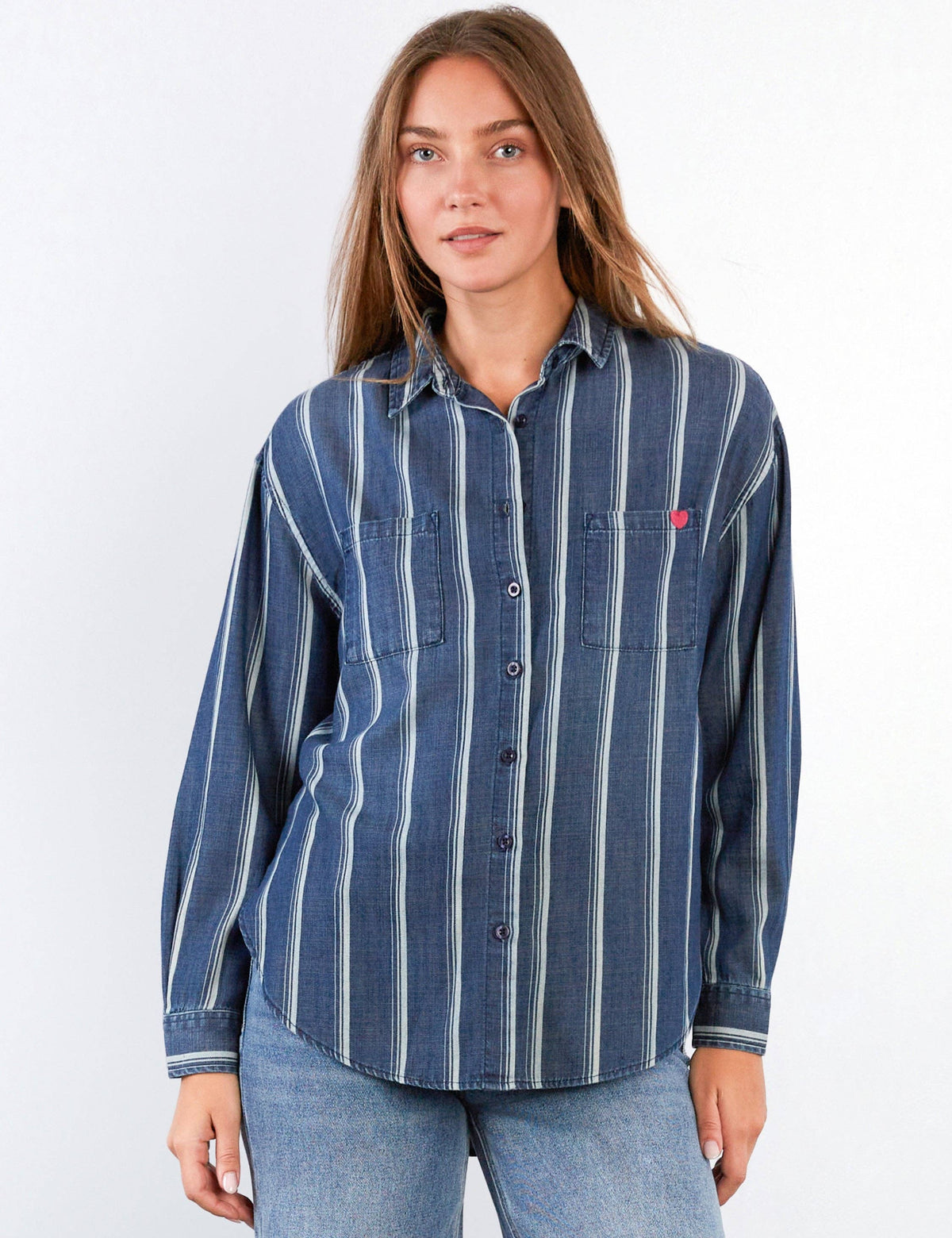 Daydream Shirt: Indigo Cabana Str / M