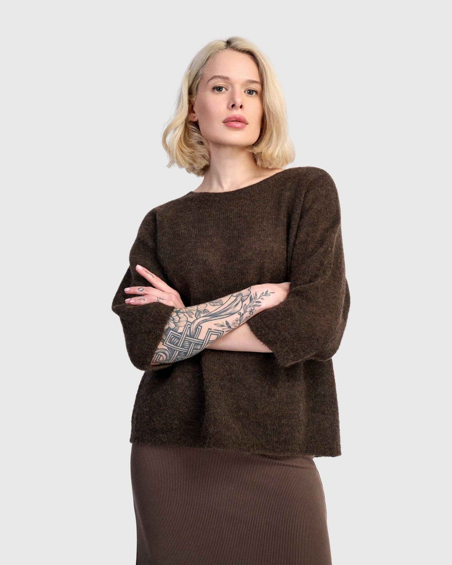 Core Pullover Sweater, Coffee: Coffee / L (US 14-16)
