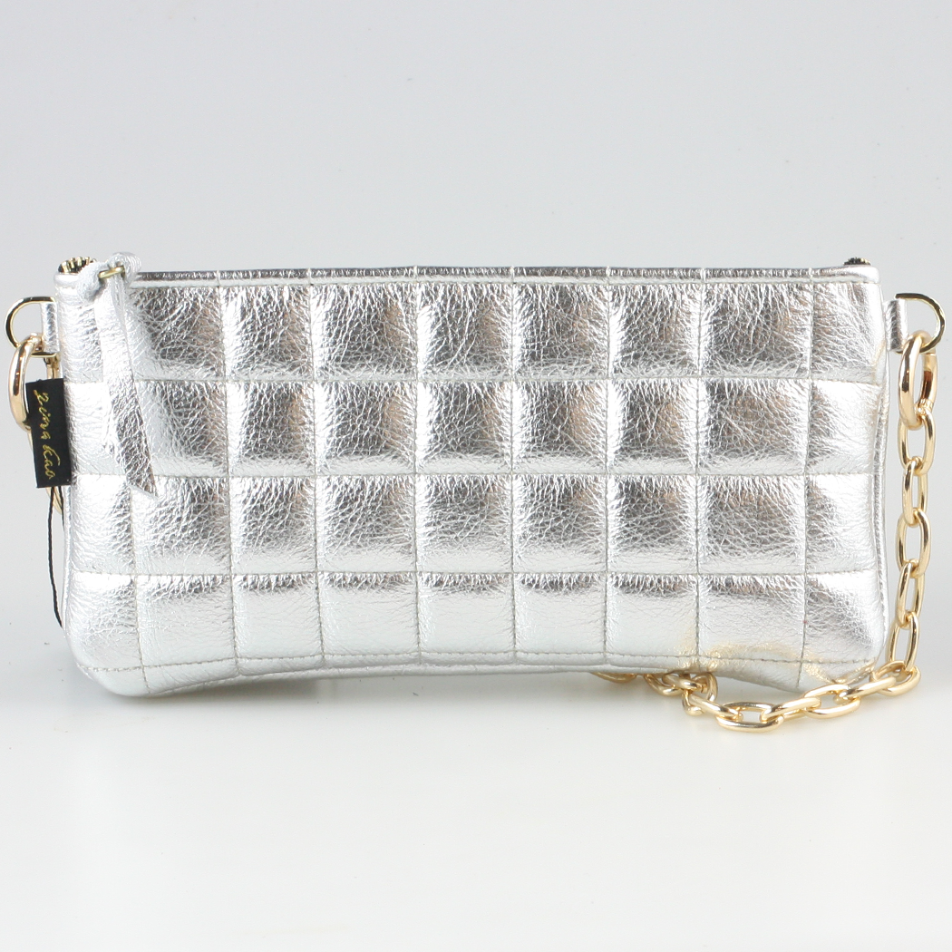 The QUILTED Sophia: Mango / Chain Shoulder Strap