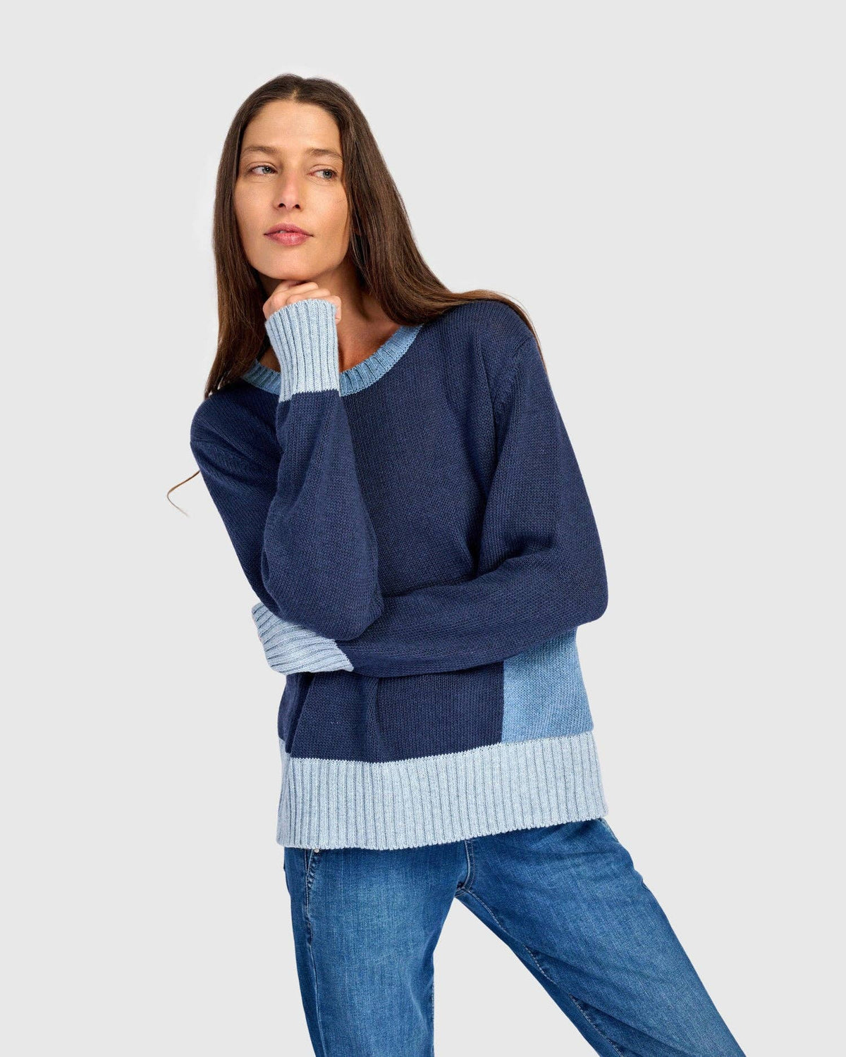 Bauble Pocket Sweater, Blue: NAVY / ONE SIZE