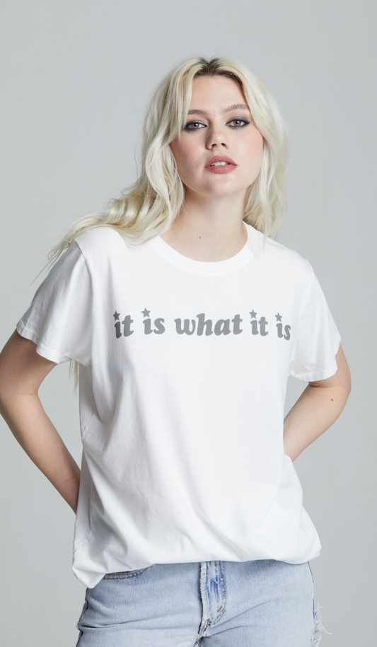 23208 - It Is What It Is White Unisex Tee: White / XL