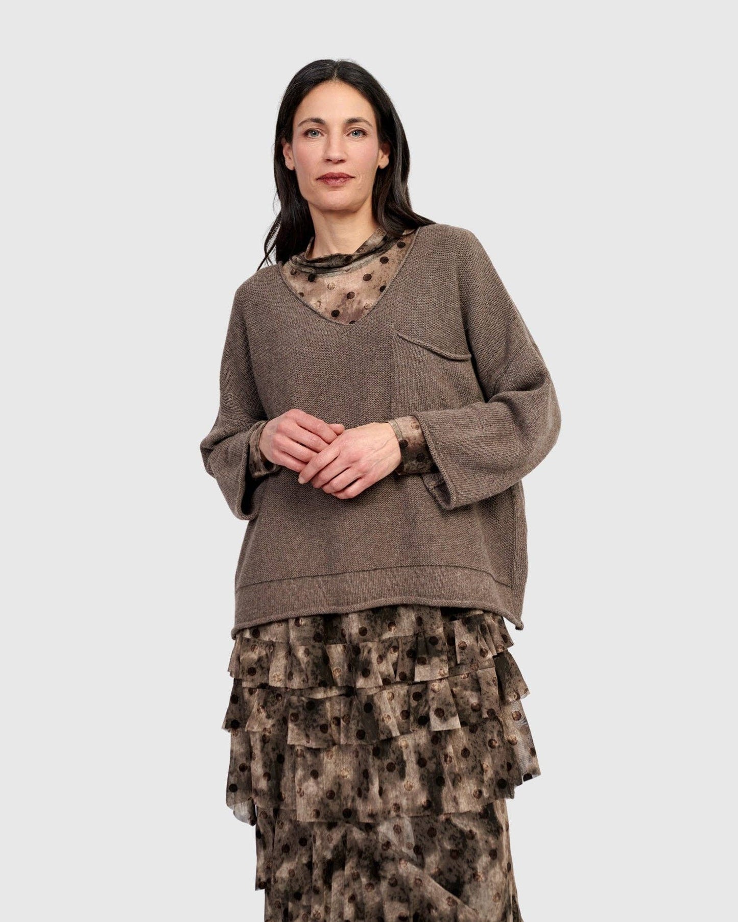 Basis Pullover Sweater, Brown: Brown / M (US 12-14)