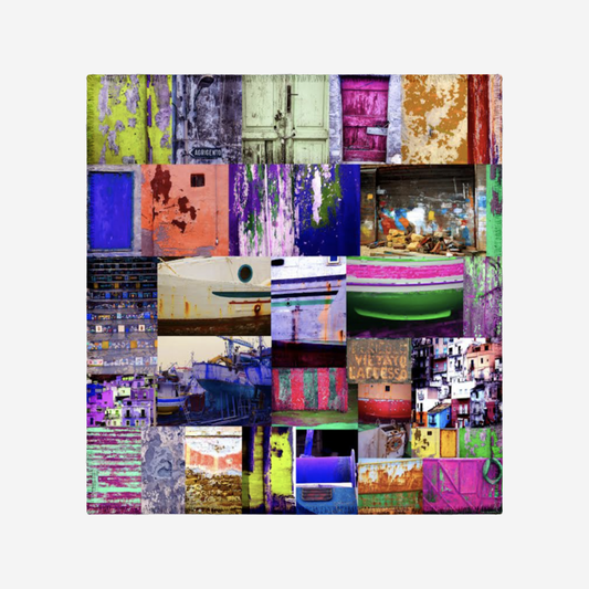 Silk-Modal Large Square Scarf - Agrigento Purple